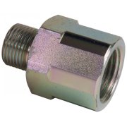 1/4 " BSP Male to 3/8" BSP Female 380 Bar / 5500 Psi - Plated Steel High Pressure Adaptor